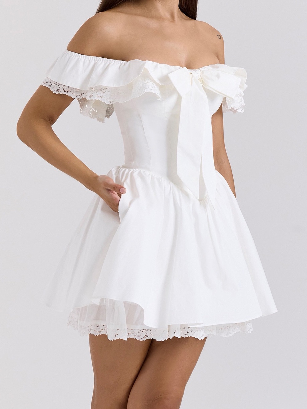 House of CB Jaide Mini Dress in White Size L
